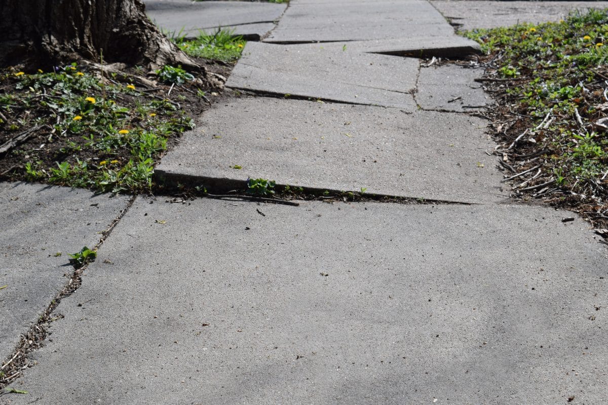 dangerous sidewalk in Orange Beach, AL